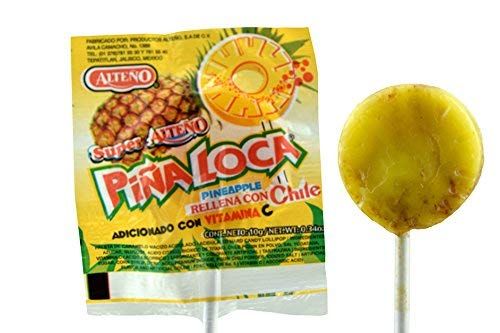 Alteno Super Pina Loca (Pineapple with Chili Lollipop) (40 Pieces)