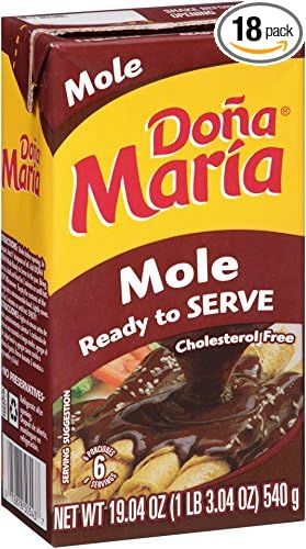 DONA MARIA Mole Regular Ready To Serve Packaged Food, 19.4 Ounce (Pack of 18)