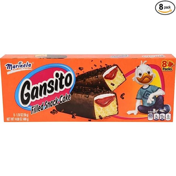 Marinela Gansito Strawberry and Crème Filled Snack Cakes | 1 pack (8 count)