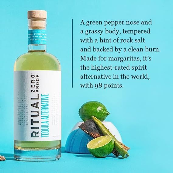 RITUAL ZERO PROOF Tequila & Aperitif Alternatives | Award-Winning Non-Alcoholic Spirits | 25.4 Fl Oz (750ml) Each | Zero Calories | Keto, Paleo & Low Carb Diet Friendly | Alcohol Free Siesta