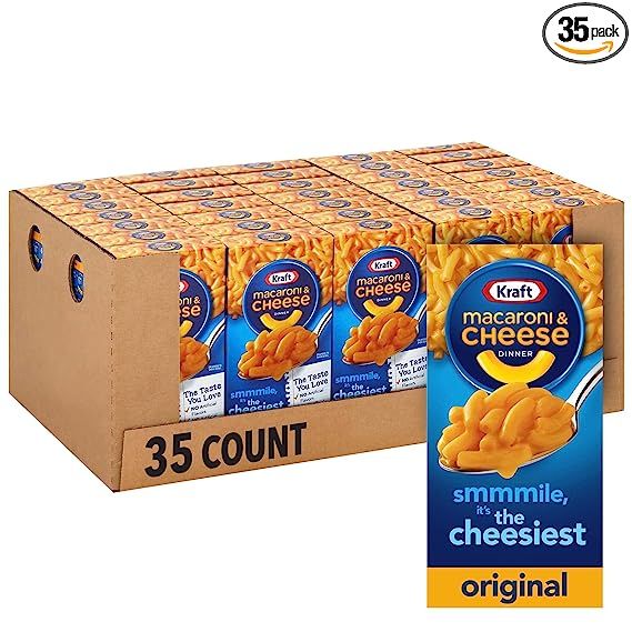 Kraft Original Flavor Macaroni and Cheese Dinner (7.25 oz Boxes (Pack of 35))