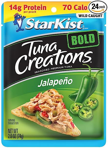 StarKist Tuna Creations BOLD Jalapeño - 2.6 oz Pouch (Packaging May Vary), Jalapeno, 62.4 Ounce(Pack of24)
